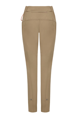 Water resistant outdoor hiking pants safari beige back